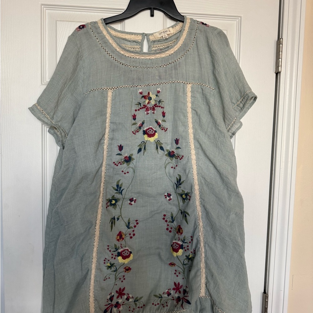 Umgee embroidered Boho dress Size XL